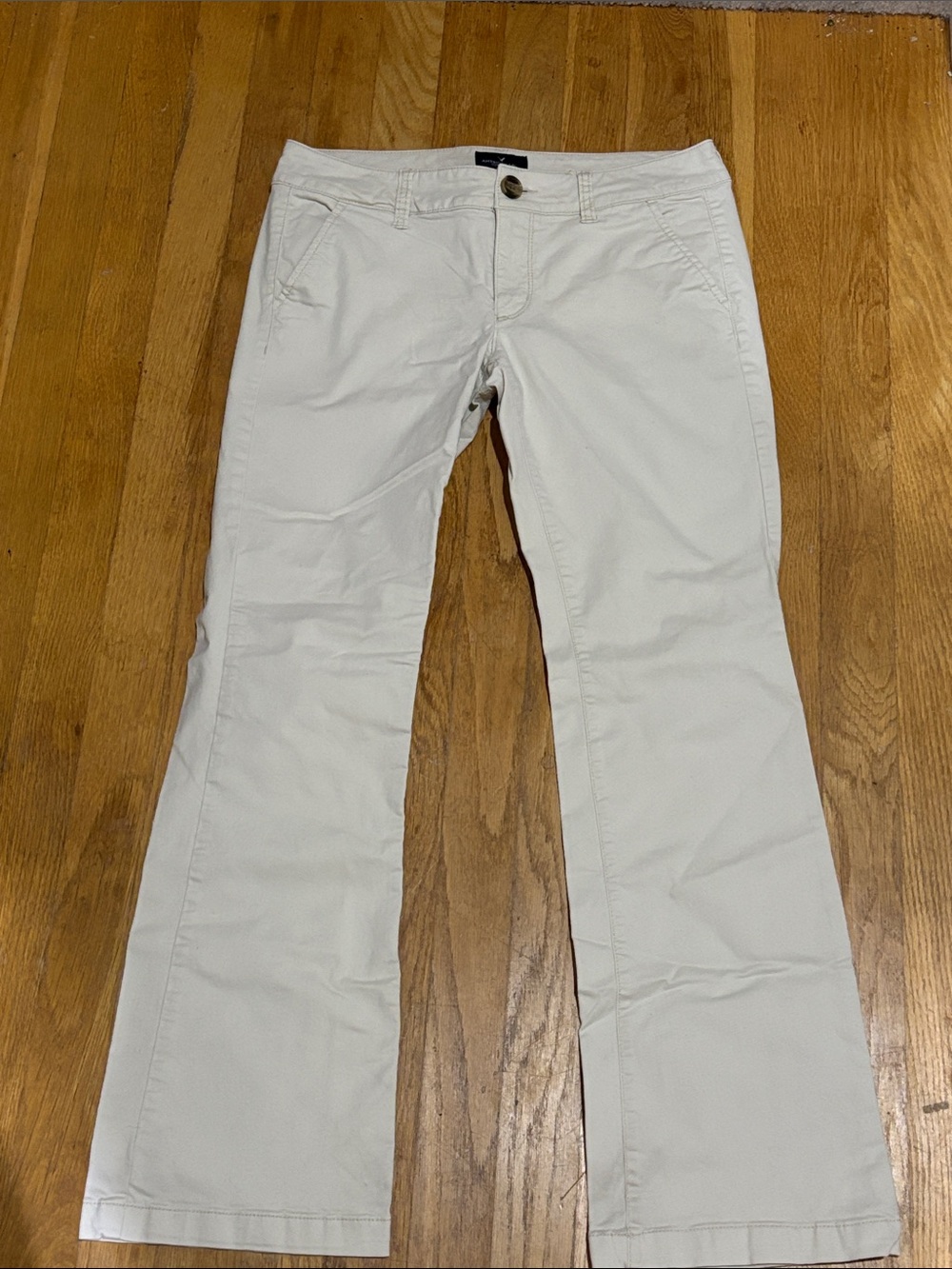 American Eagle Outfitters White Flare Wide-Leg Jeans